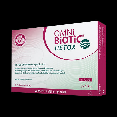 Eine Packung OMNi-BiOTiC HETOX, 7 Sachets à 6 Gramm